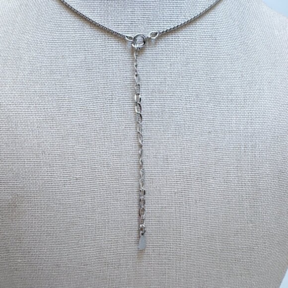 VTG Sterling Silver 925 Turquoise Three Stone Chain Necklace Size 14" Adjustable - Picture 6 of 13